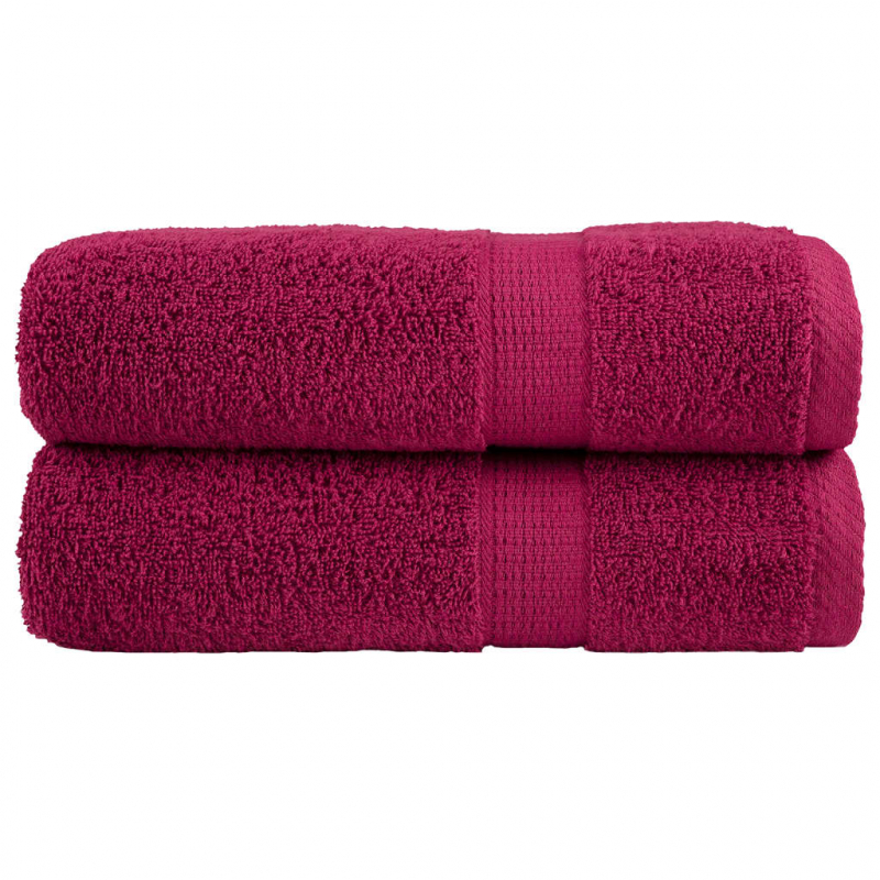 Premium-Duschtücher SOLUND 2 Stk. Bordeaux 70x140 cm 600 g/m²