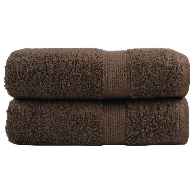 Premium-Seiftücher SOLUND 2 Stk. Braun 30x30 cm 600 g/m²