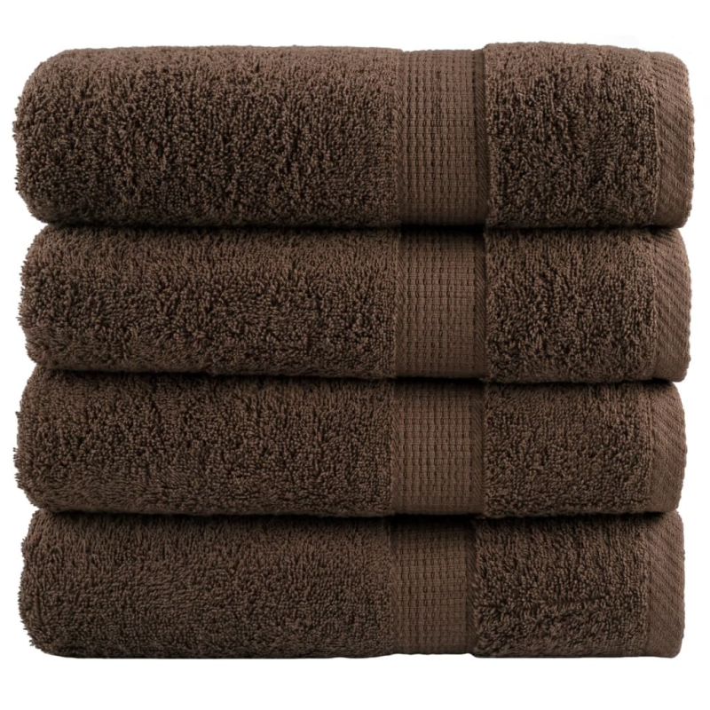 Premium-Handtücher SOLUND 4 Stk. Braun 50x100 cm 600 g/m²