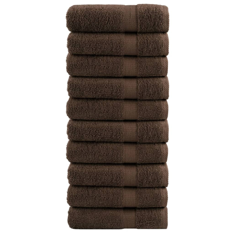 Premium-Handtücher SOLUND 10 Stk. Braun 50x100 cm 600 g/m²