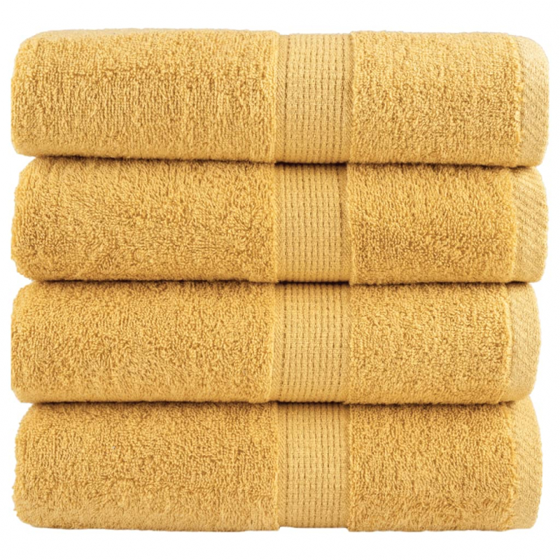 Premium-Gästetücher SOLUND 4 Stk. Gold 30x50 cm 600 g/m²