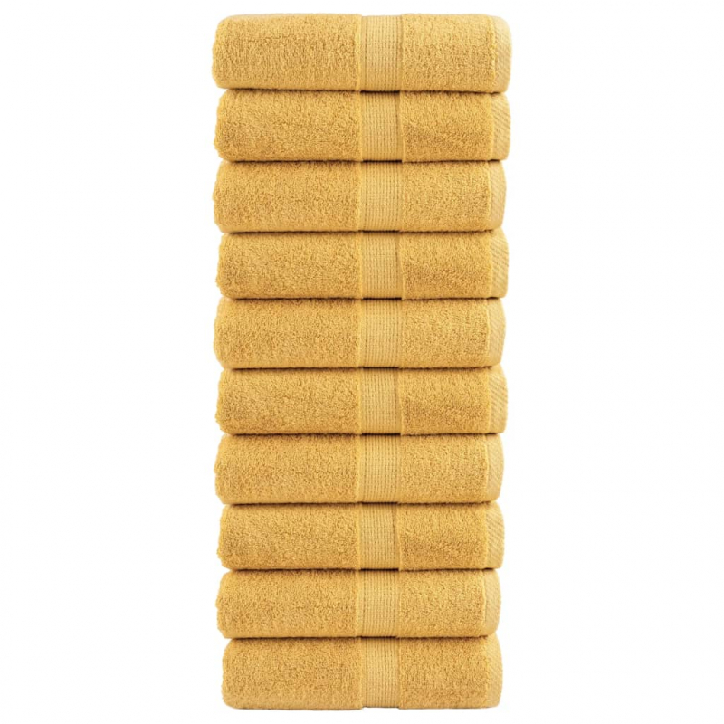 Premium-Gästetücher SOLUND 10 Stk. Gold 30x50 cm 600 g/m²