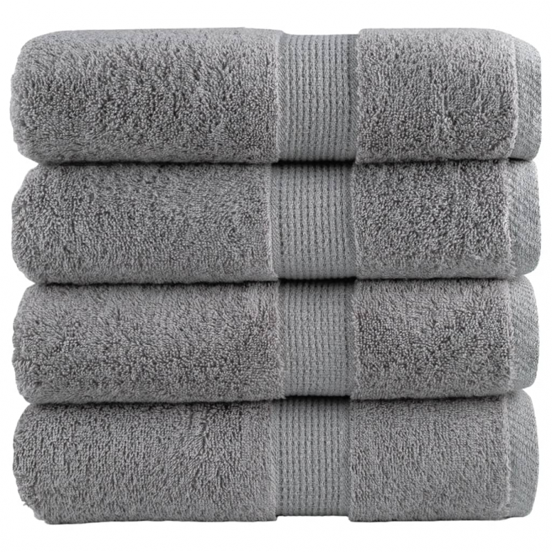 Premium-Seiftücher SOLUND 4 Stk. Grau 30x30 cm 600 g/m²
