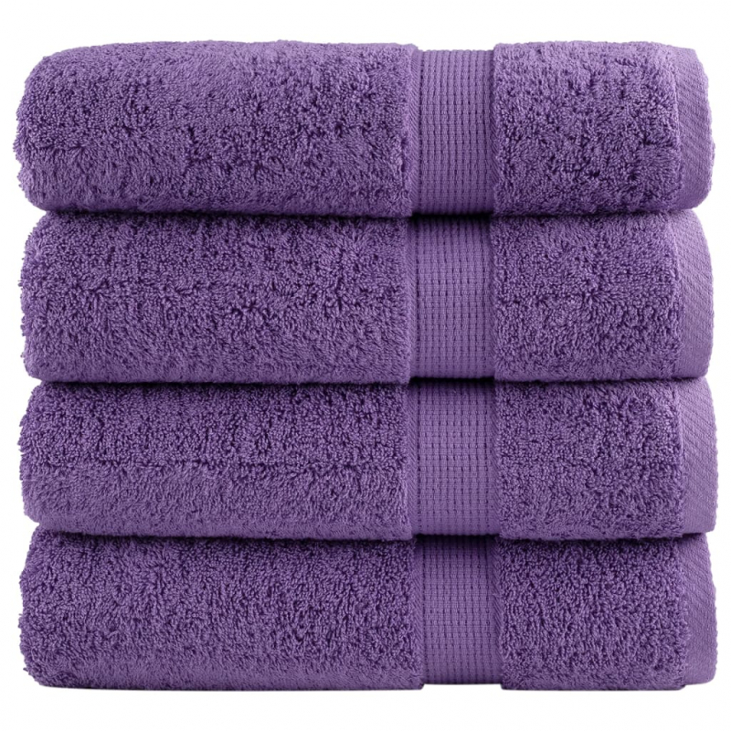 Premium-Duschtücher SOLUND 4 Stk. Lila 70x140 cm 600 g/m²