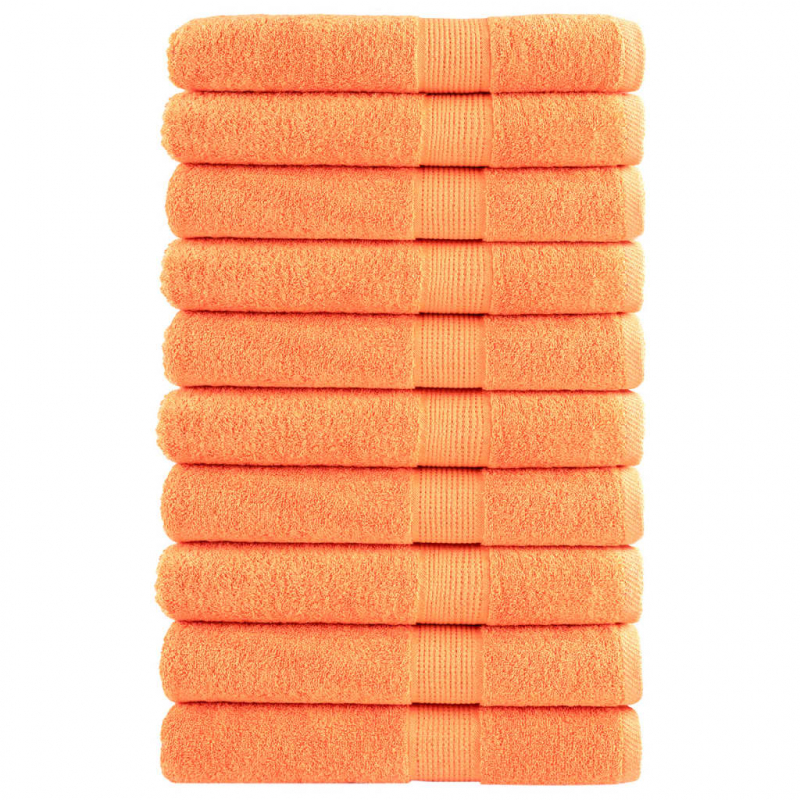 Premium-Handtücher SOLUND 10 Stk. Orange 100x200 cm 600 g/m²