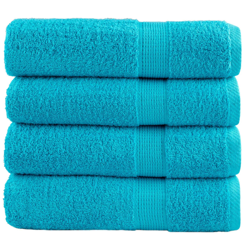 Premium-Handtücher SOLUND 4 Stk. Türkis 50x100 cm 600 g/m²