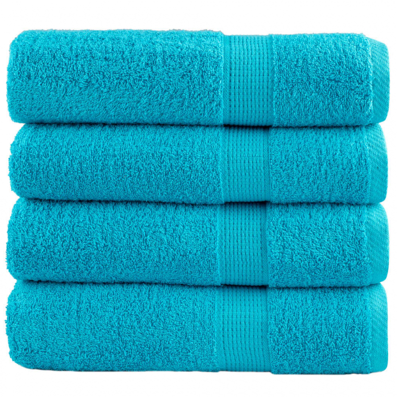 Premium-Duschtücher SOLUND 4 Stk. Türkis 70x140 cm 600 g/m²