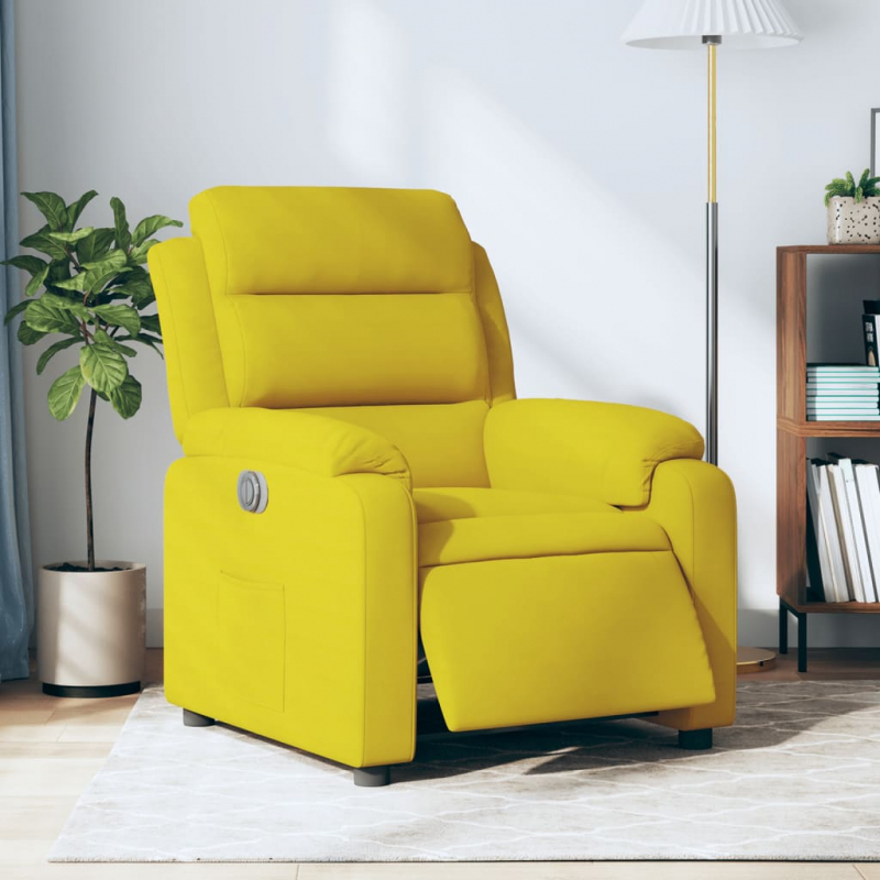 Relaxsessel Elektrisch Gelb Samt