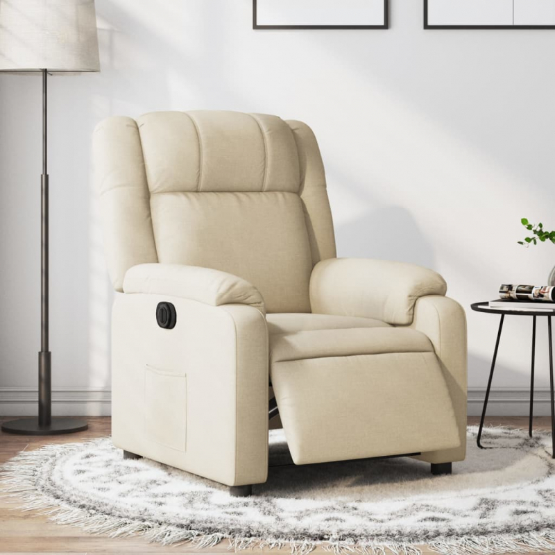 Relaxsessel Elektrisch Creme Stoff