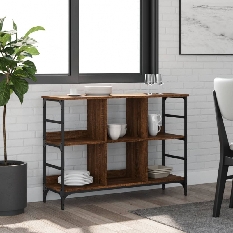 Sideboard Braun Eichen-Optik 102x32x73,5 cm Holzwerkstoff