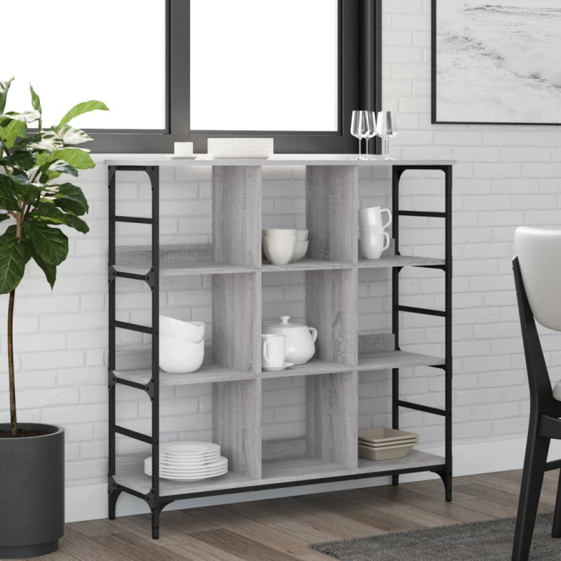 Sideboard Grau Sonoma 102x32x103,5 cm Holzwerkstoff