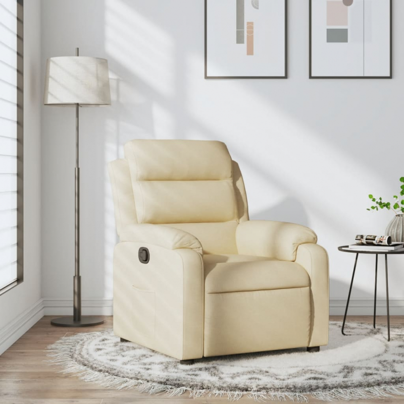 Relaxsessel Creme Stoff