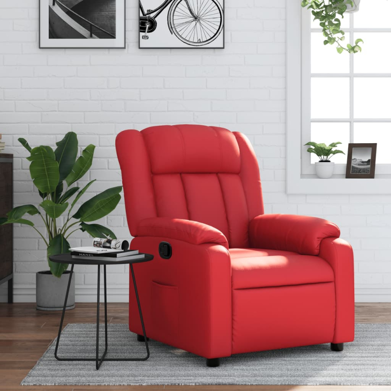 Relaxsessel Rot Kunstleder
