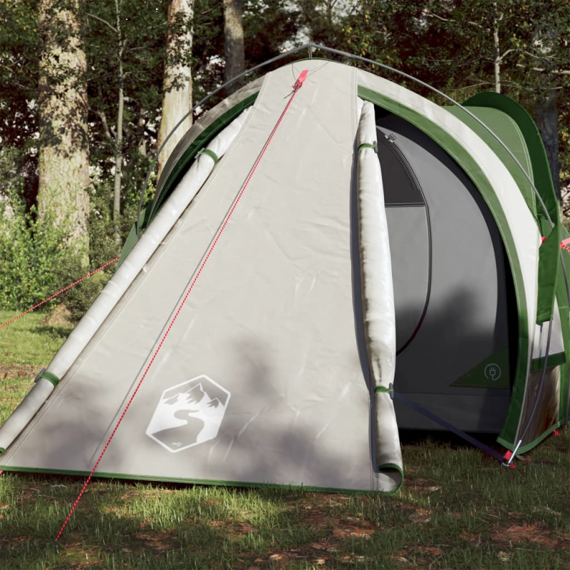 Campingzelt 2 Personen Grün 320x140x120 cm 185T Taft