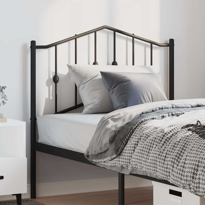 Kopfteil Metall Schwarz 100 cm