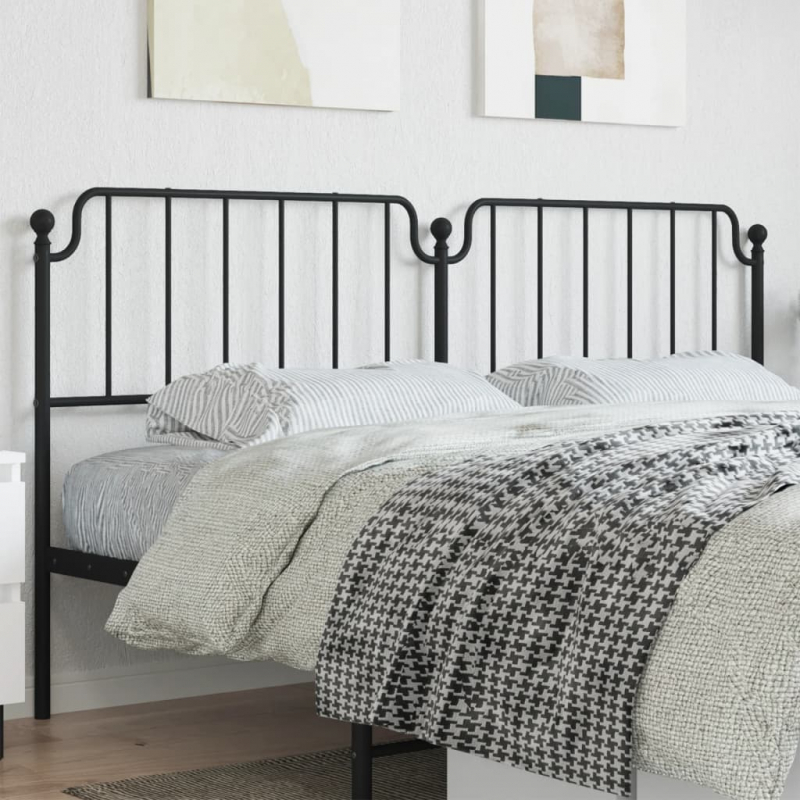 Kopfteil Metall Schwarz 200 cm