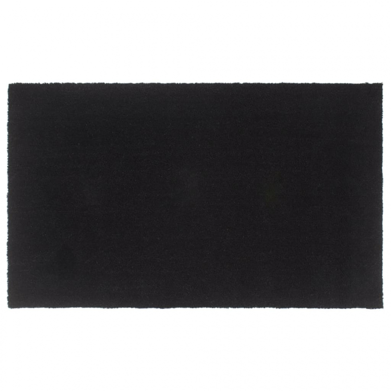 Fußmatte Schwarz 90x150 cm Kokosfaser Getuftet