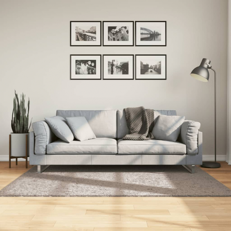 Shaggy-Teppich PAMPLONA Hochflor Modern Beige 120x170 cm