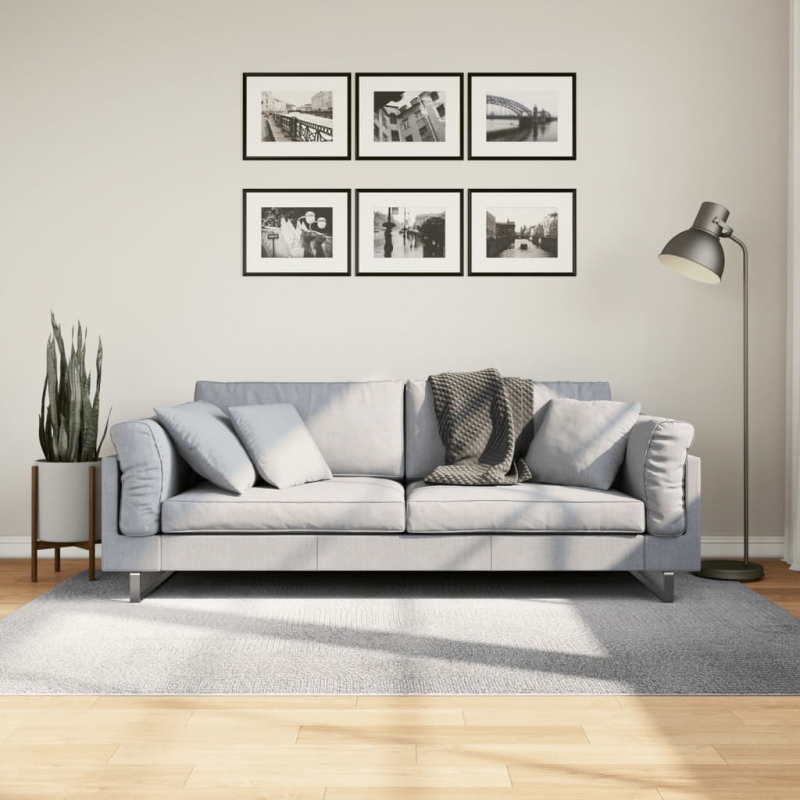 Teppich IZA Kurzflor Skandinavischer Look Grau 140x200 cm