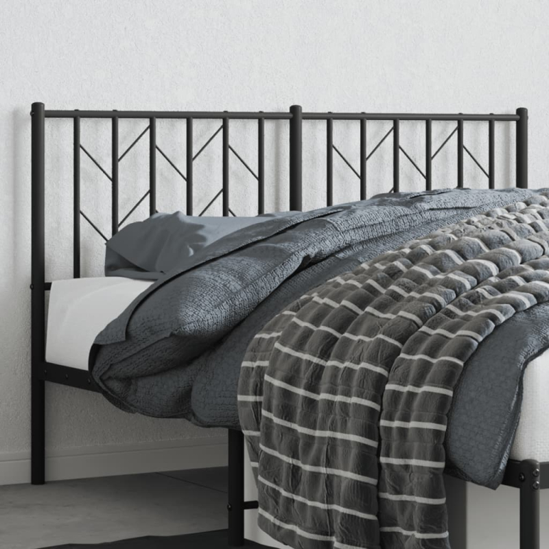 Kopfteil Metall Schwarz 140 cm