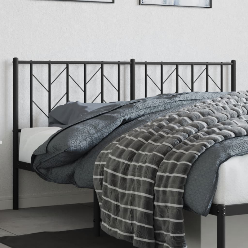 Kopfteil Metall Schwarz 160 cm