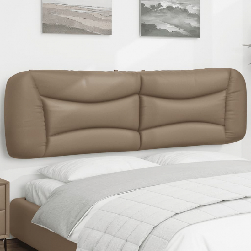 Kopfteil-Kissen Cappuccino-Braun 180 cm Kunstleder