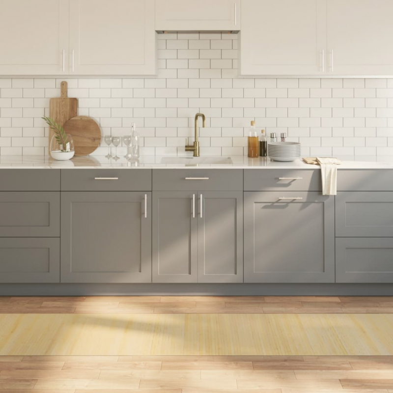 Teppich Rechteckig Hell Natur 60x500 cm Bambus