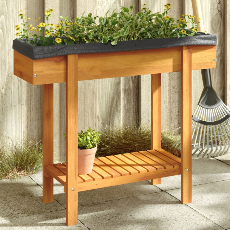 Hochbeet 90x30x75 cm Massivholz Akazie