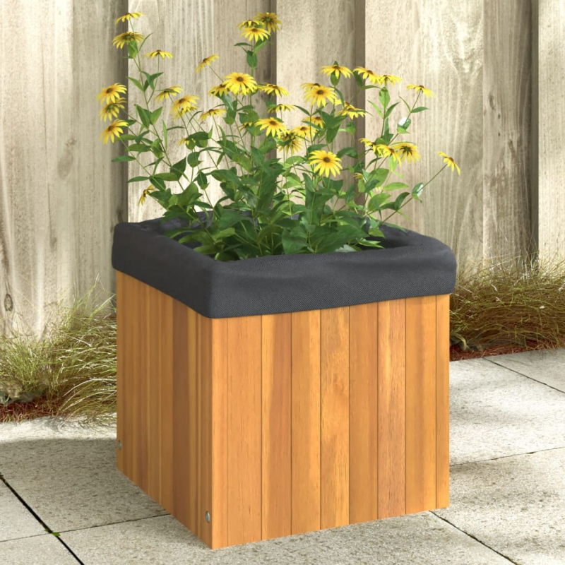 Pflanzkübel 35x35x35 cm Massivholz Akazie