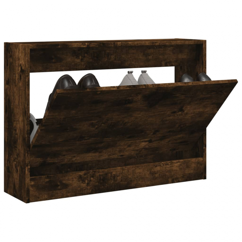 Schuhschrank Räuchereiche 80x21x57 cm Holzwerkstoff