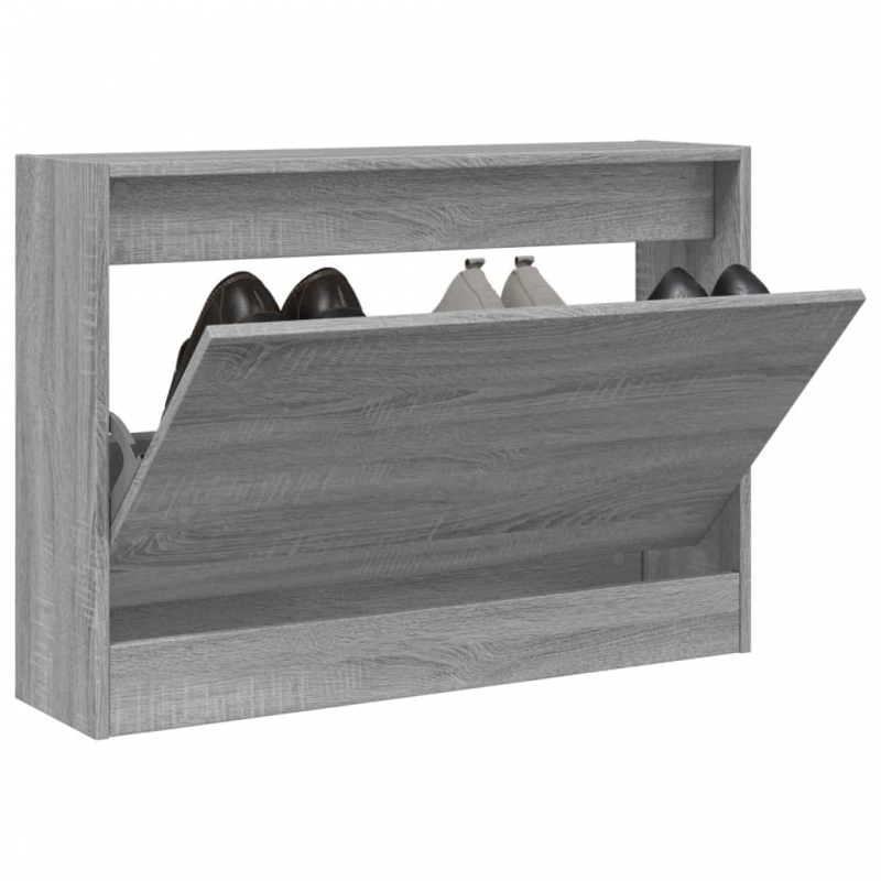 Schuhschrank Grau Sonoma 80x21x57 cm Holzwerkstoff