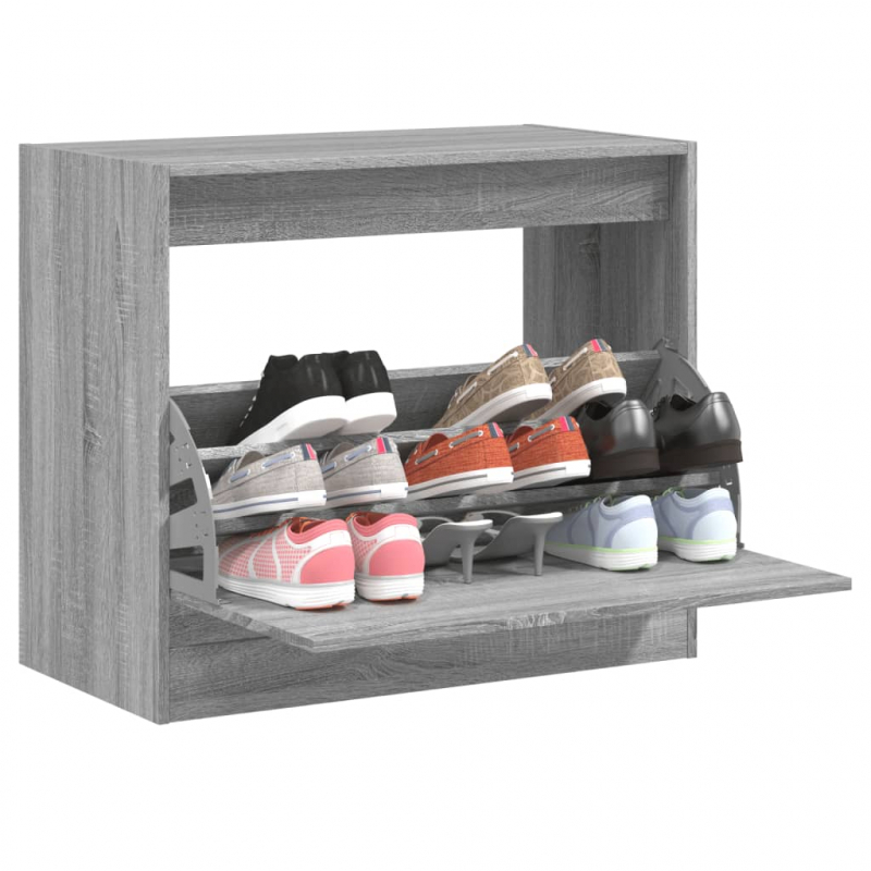 Schuhschrank Grau Sonoma 80x42x69 cm Holzwerkstoff