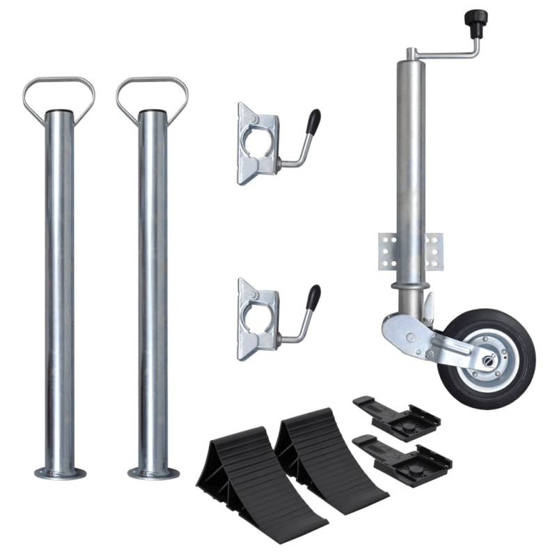 Stützrad 60 mm mit 2 Stützrohren und 2 Klemmen