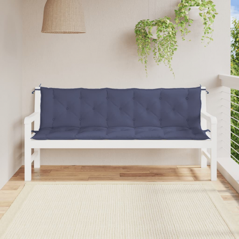 Gartenbank-Auflagen 2 Stk. Marineblau 180x50x7 cm Oxford-Gewebe