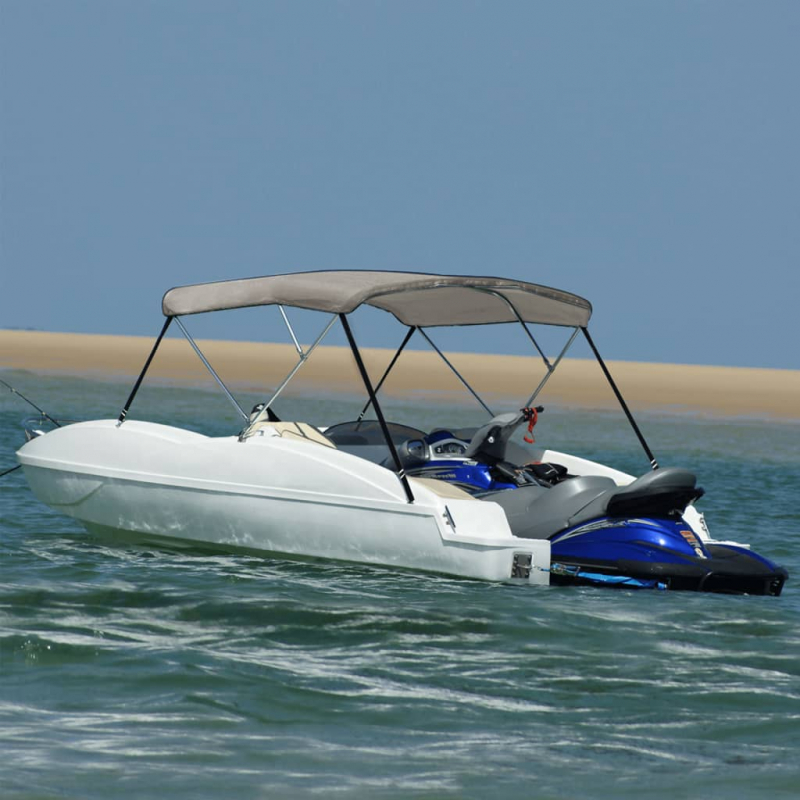 3-Bow Bimini-Top Grau 183x152x133 cm