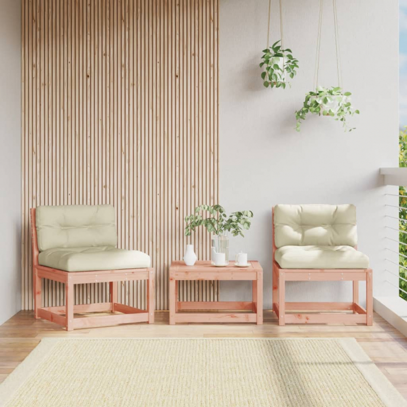 Gartensofas mit Kissen 2 Stk. Massivholz Douglasie