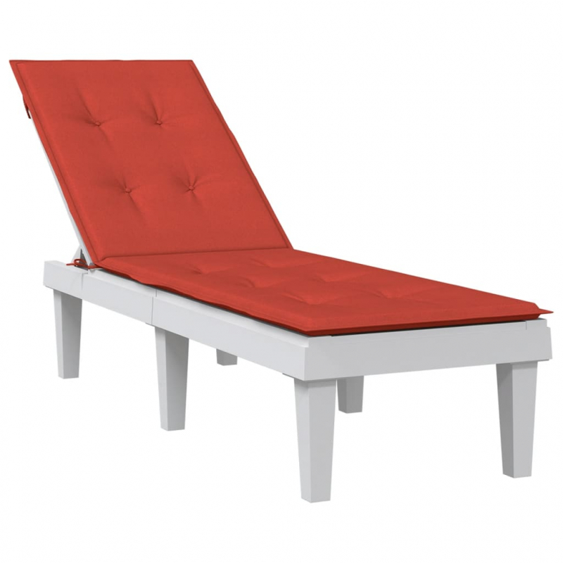 Liegestuhl-Auflage Melange Rot (75+105) x 50 x 4 cm Stoff