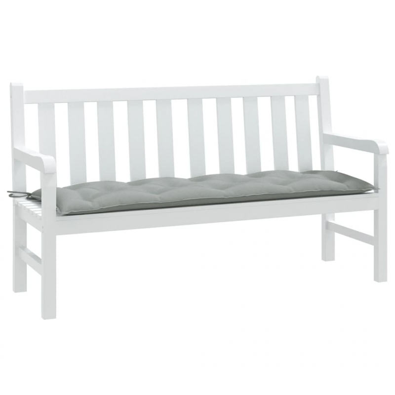 Gartenbank-Auflage Melange Hellgrau 150x50x7 cm Stoff