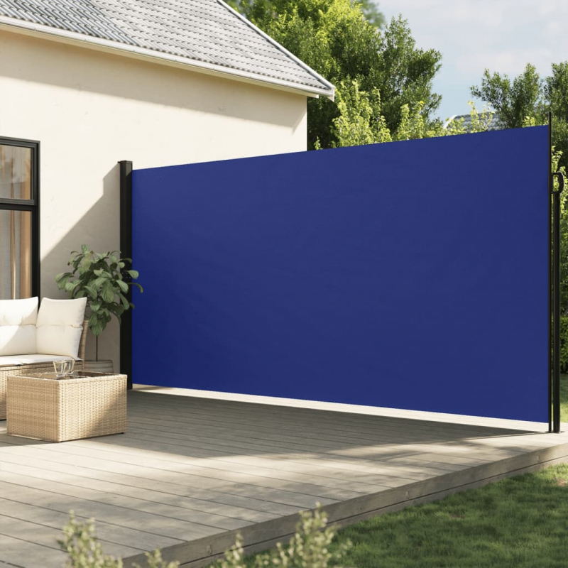 Seitenmarkise Ausziehbar Blau 220x500 cm