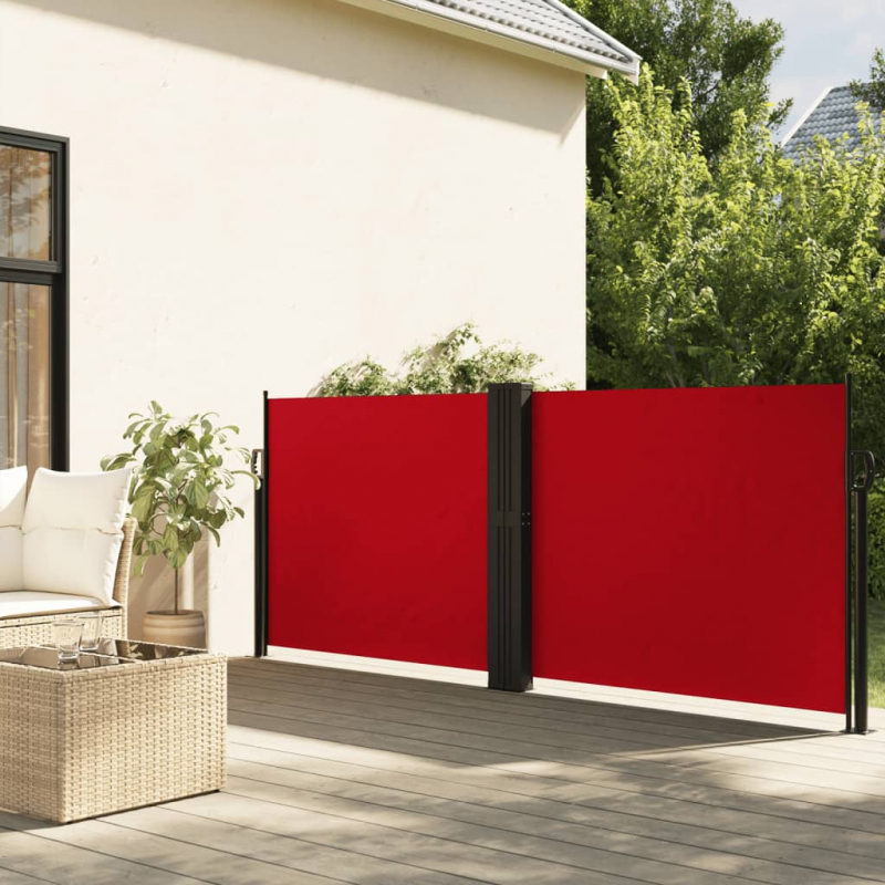 Seitenmarkise Ausziehbar Rot 100x1000 cm