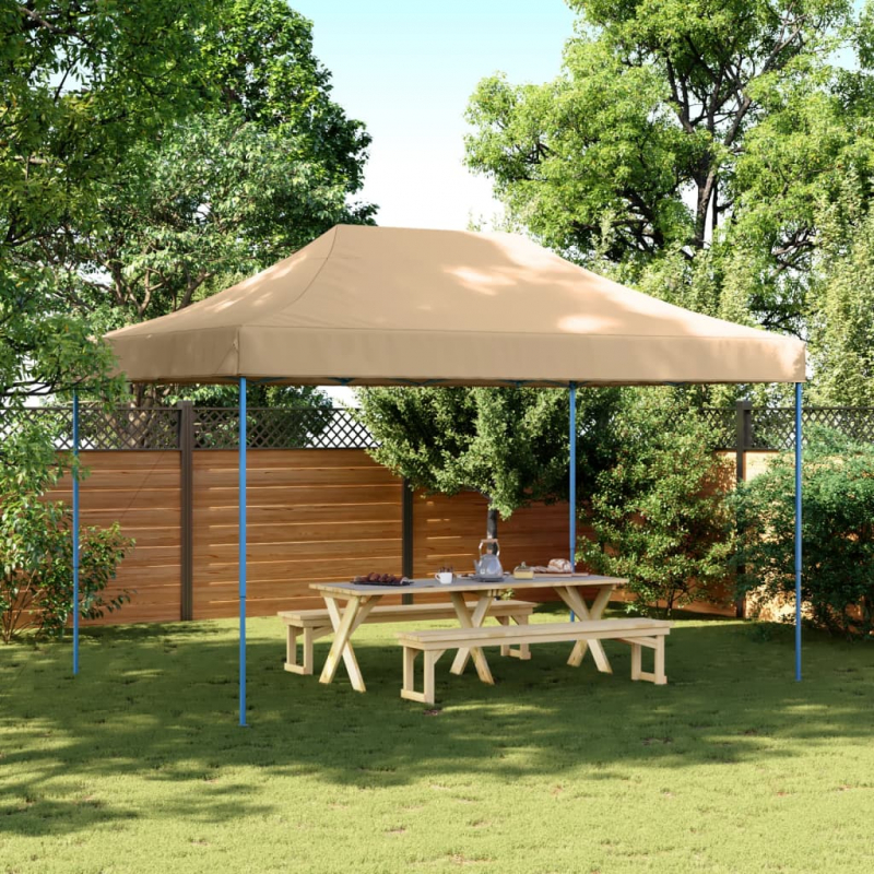 Partyzelt Faltbar Pop-Up Beige 440x292x315 cm