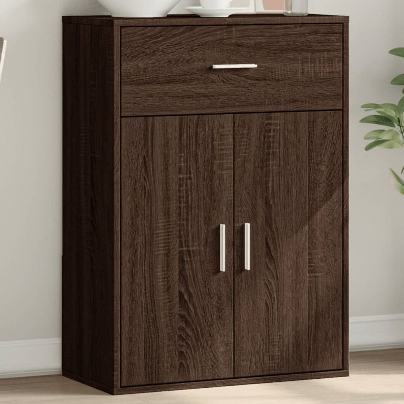 Sideboard Braun Eichen-Optik 60x30x84 cm Holzwerkstoff