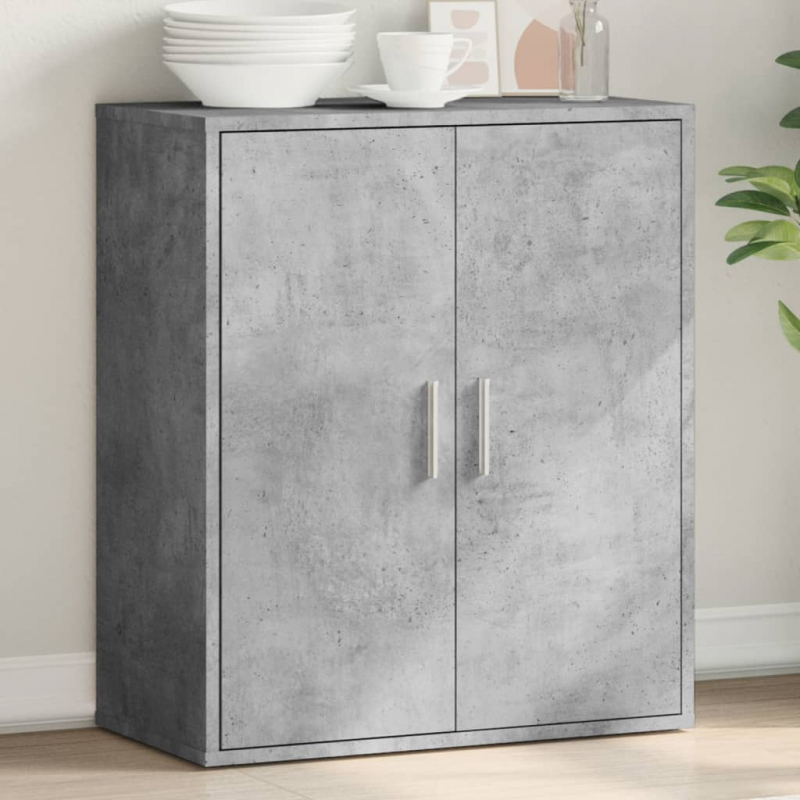 Sideboard Betongrau 79x38x80 cm Holzwerkstoff