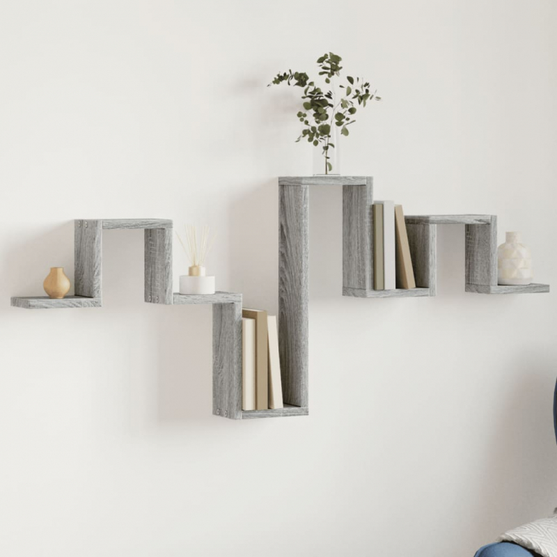 Wandregal Grau Sonoma 104,5x10x43 cm Holzwerkstoff
