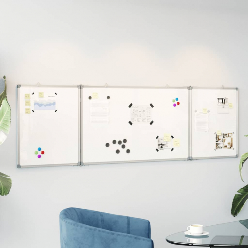 Magnetisches Whiteboard Klappbar 160x60x1,7 cm Aluminium