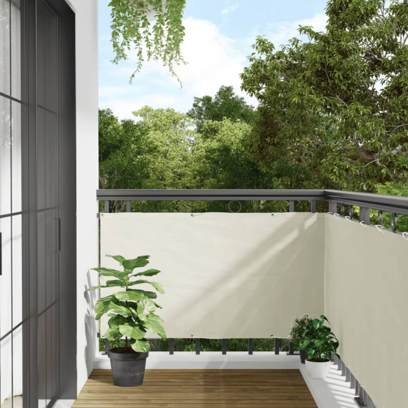 Garten-Sichtschutz Weiß 300x75 cm PVC