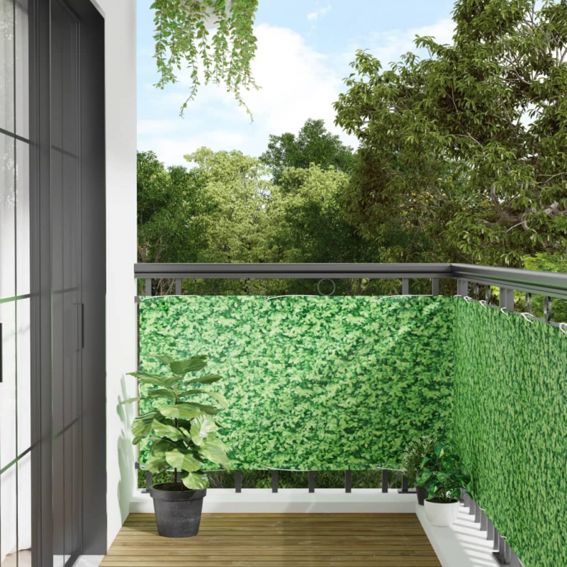 Garten-Sichtschutz Pflanzen-Optik Grün 300x75 cm PVC