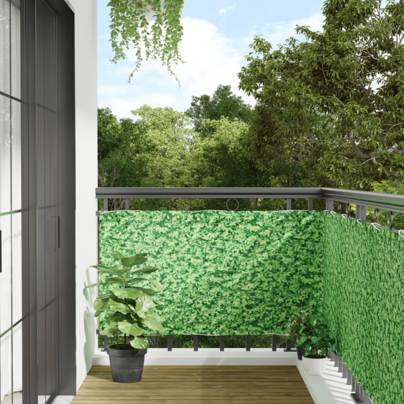 Garten-Sichtschutz Pflanzen-Optik Grün 400x75 cm PVC