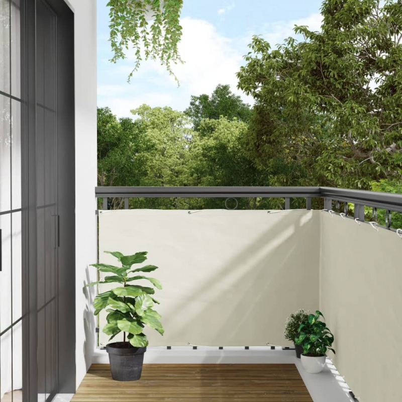 Garten-Sichtschutz Weiß 300x90 cm PVC
