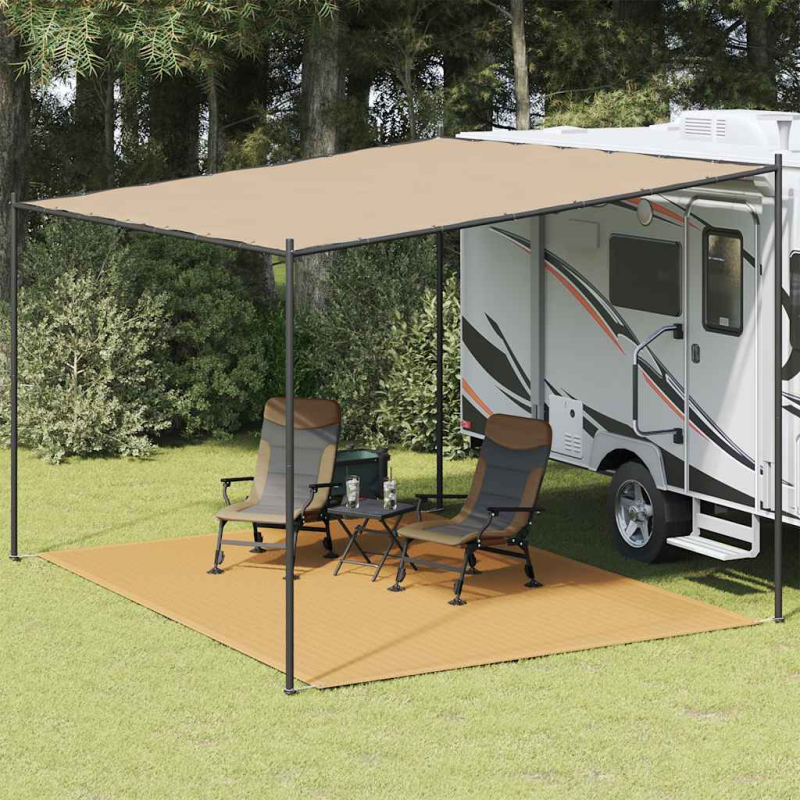 Zeltteppich Sandfarbe 300x400 cm HDPE